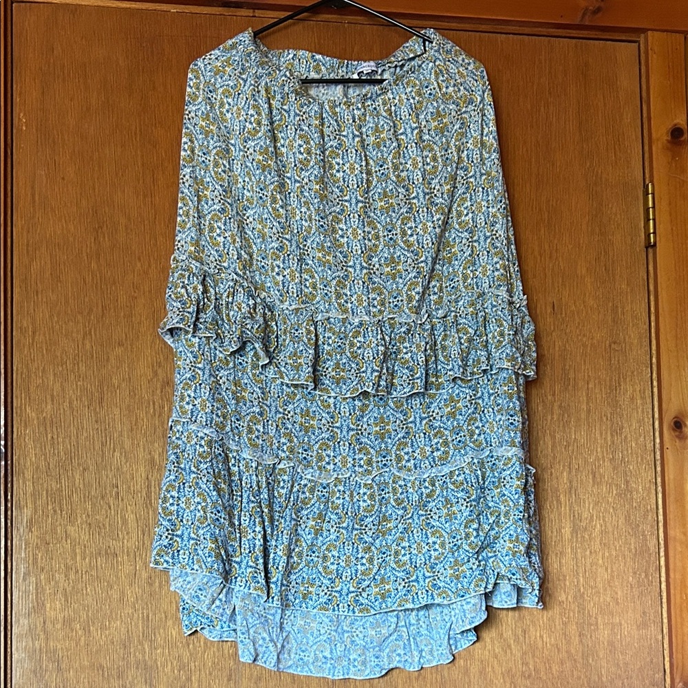 Floral Patterned Ruffle Skirt